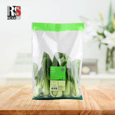 Micro Perforate Fresh Food Zipper Bags Buah-buahan Sayuran Kantong Kemasan
