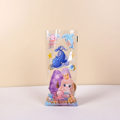 Custom Printed Gift Wrap Cello Cellophane Party Treat Bags Favor Clear Candy Cookie Plastik Poly Goodie Storage Bags