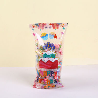 Hot Sale Custom Printing jelas Cello Candy Gummy Jelly Bag Partai Ulang Tahun Loot Packaging Bags