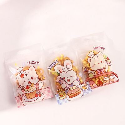 Hot Sale Custom Printing jelas Cello Candy Gummy Jelly Bag Partai Ulang Tahun Loot Packaging Bags