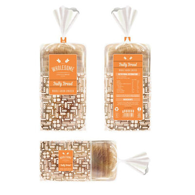 Tas Roti Wicket LDPE Transparan Khusus untuk Penyimpanan Bakery OPP Sandwich Kantong Roti Print Food Packaging Bag dengan Twist