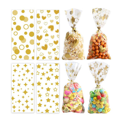 Christmas Cellophane Bags 10/20 Paket dengan Twist Tie Holiday Favorit Treat Gift Goodie Cello Bags untuk Party Candy Cookies