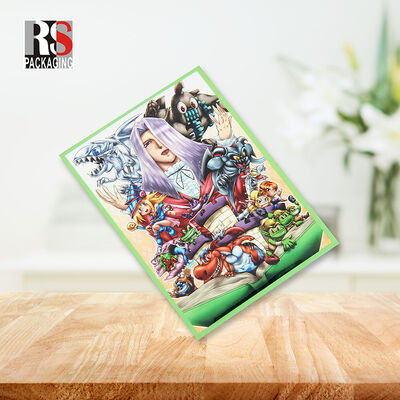 Perisai 66mmx91mm Holographic Anime Game Yugioh Trading Tgc Black Border Card Sleeves