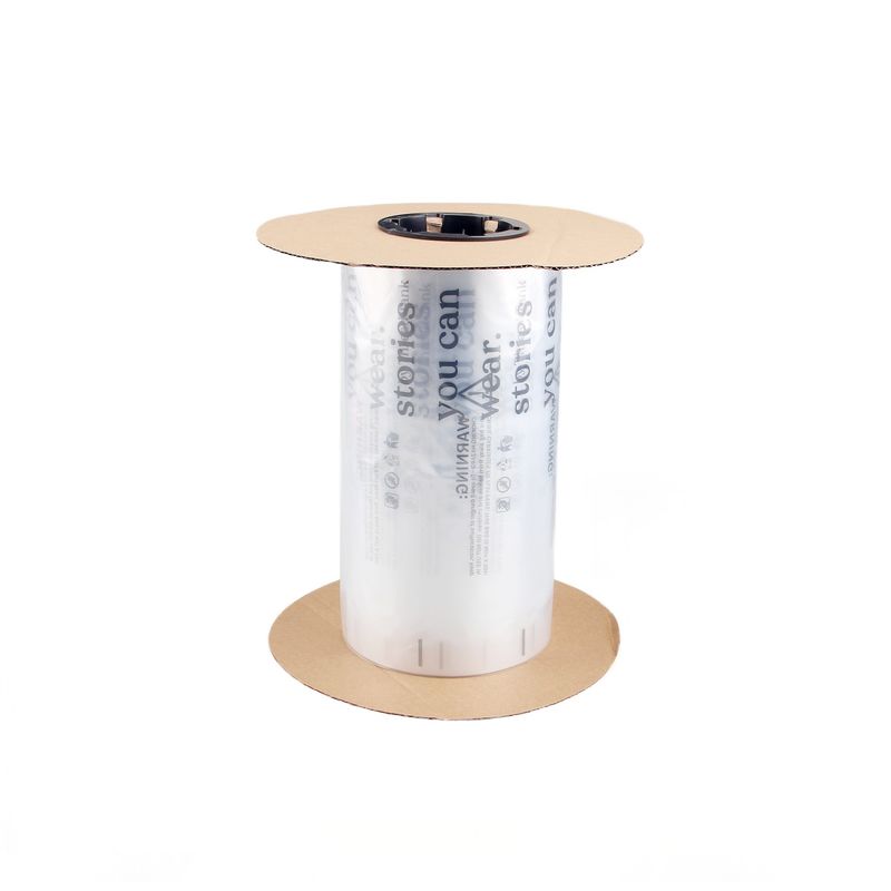 LDPE Plastic Pre Opened Auto Poly Bag Sealing Handle Heat Seal Untuk Pengemasan Otomatis