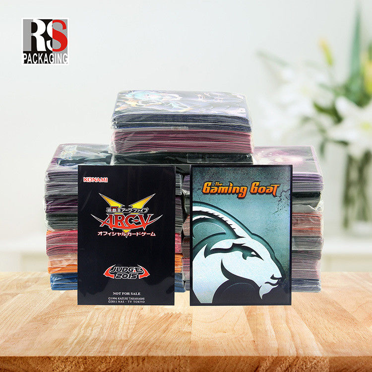 Plastic Poly Trading Card Protector Sleeves Standard Size Custom Logo Untuk Hadiah Bisnis