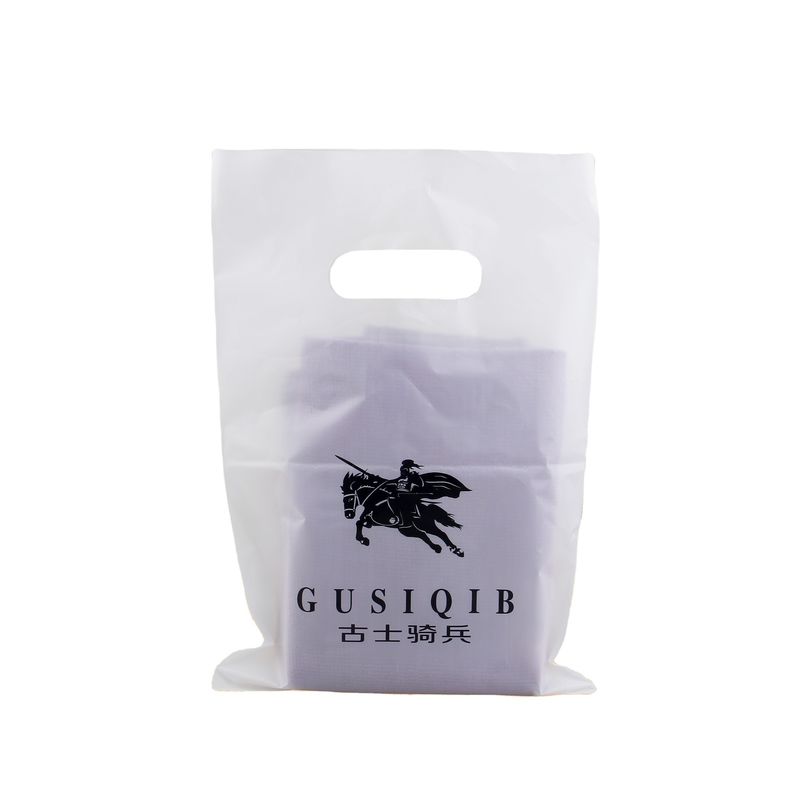 Custom Mylar Die Cut Handle Poly Bags Tas Hadiah Plastik Daur Ulang Tas Belanja