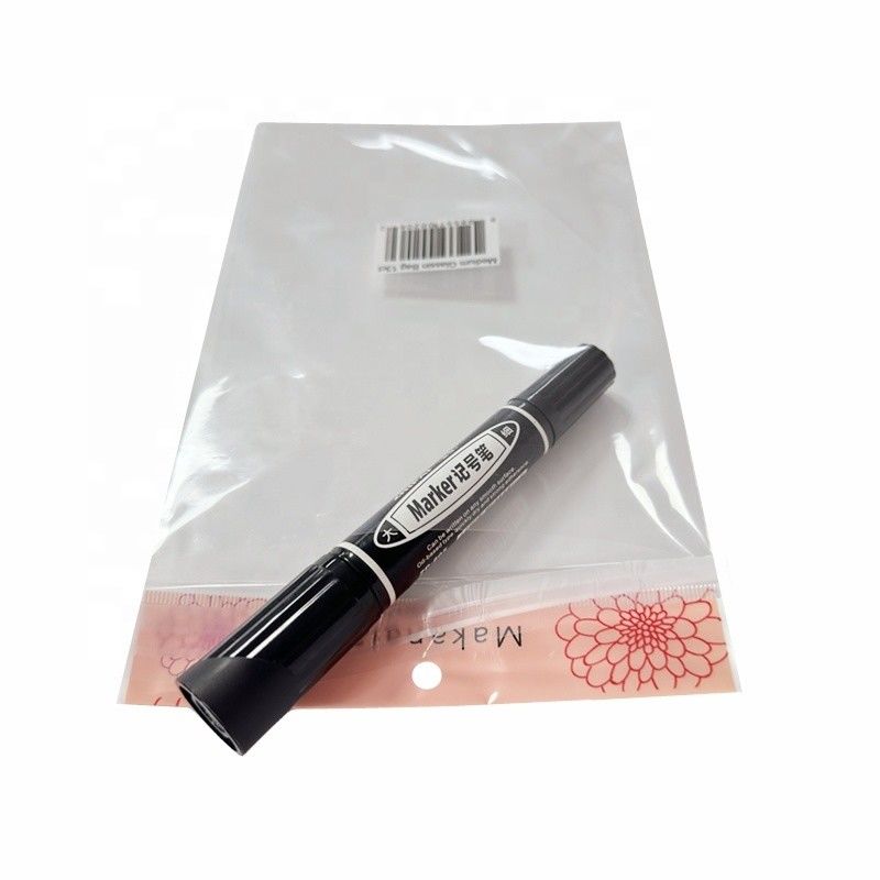 Kantong Header Opp yang Jelas Kantong Cello Self Adhesive Untuk Toko Ritel Custom Printed