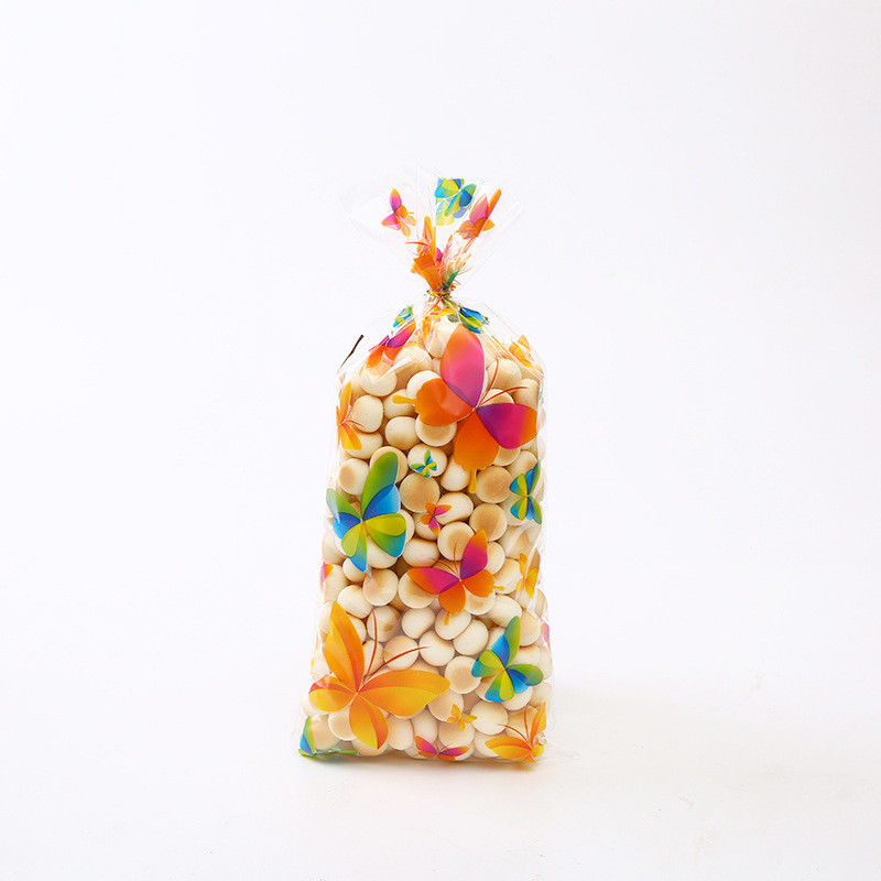 Daur ulang Custom Printed Cellophane Gift Wrap Bags Untuk Party Treats Paket dari 100