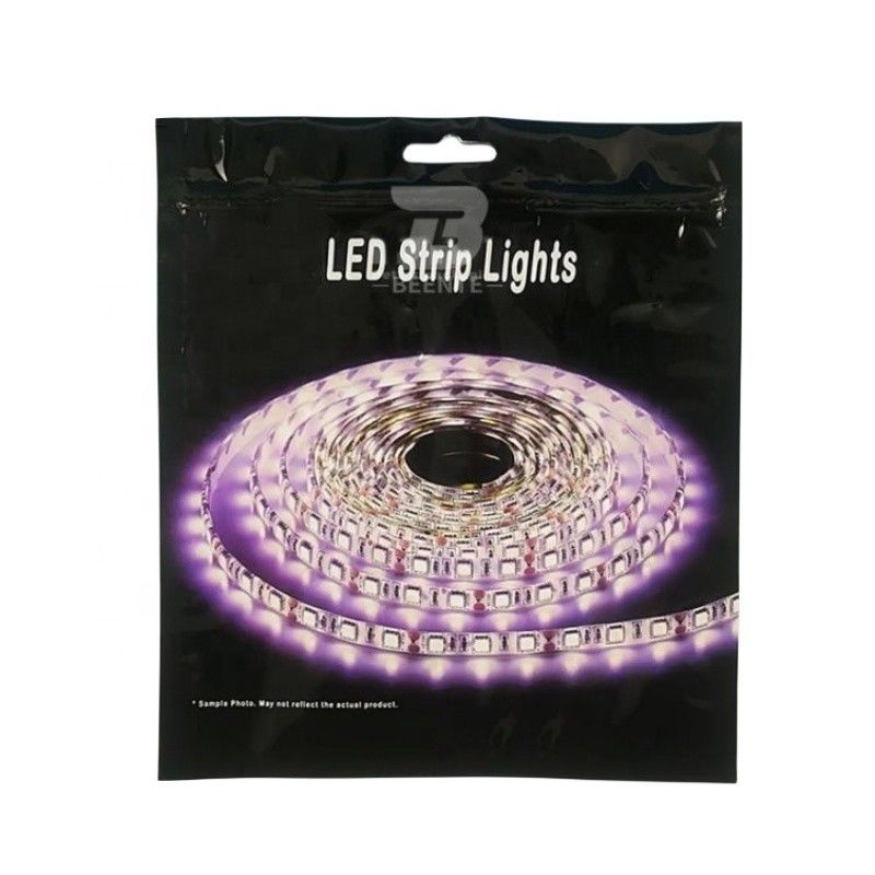 Ukuran Disesuaikan Strip LED Zip Lock Plastik Foil Packing Bag Untuk Kemasan Elektronik