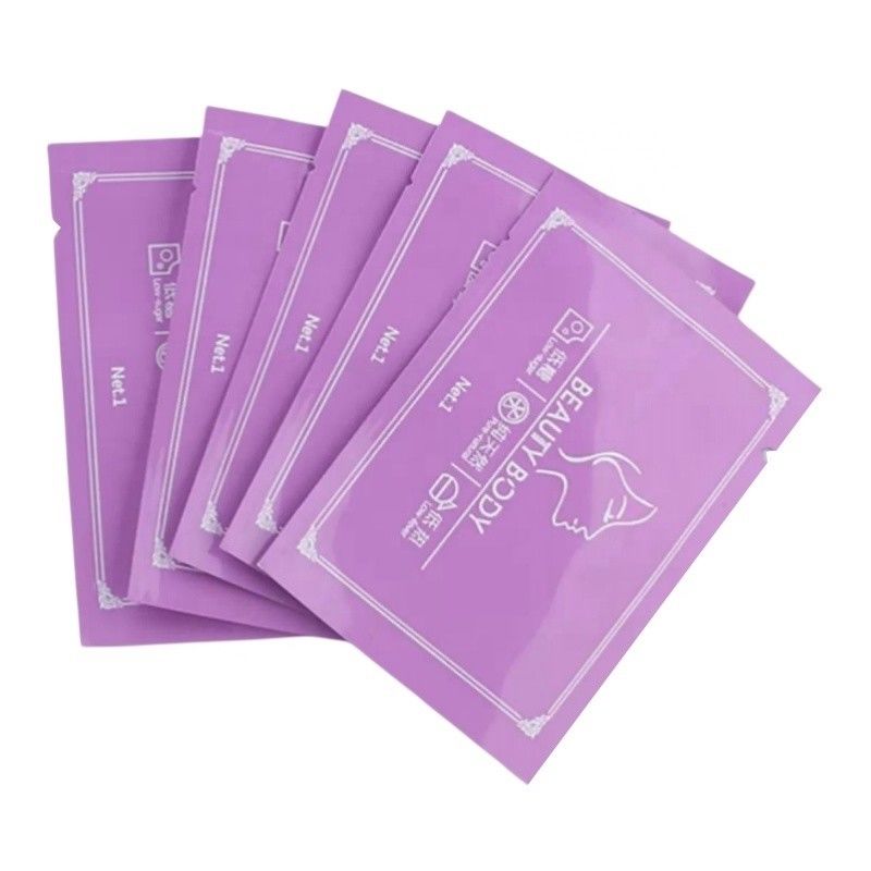 Cetakan Logo Datar 3 Sisi Segel Kantong Untuk Parfum Lotion Cream Powder Sachet