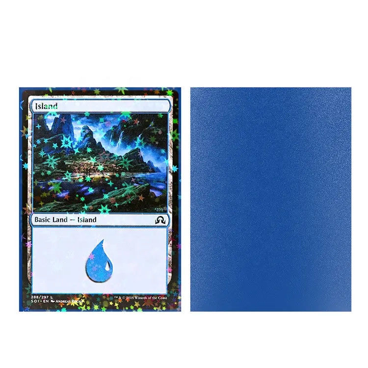 Galaxy Effect Hologram Mtg Ukuran Standar Non Rub Off Matte Back Holographic Card Sleeves