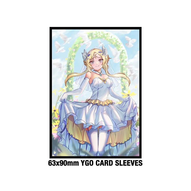 Custom Anime Yugioh Standard Size 62x89mm Solid Art Printed Game Sleeve Kartu Perdagangan Plastik