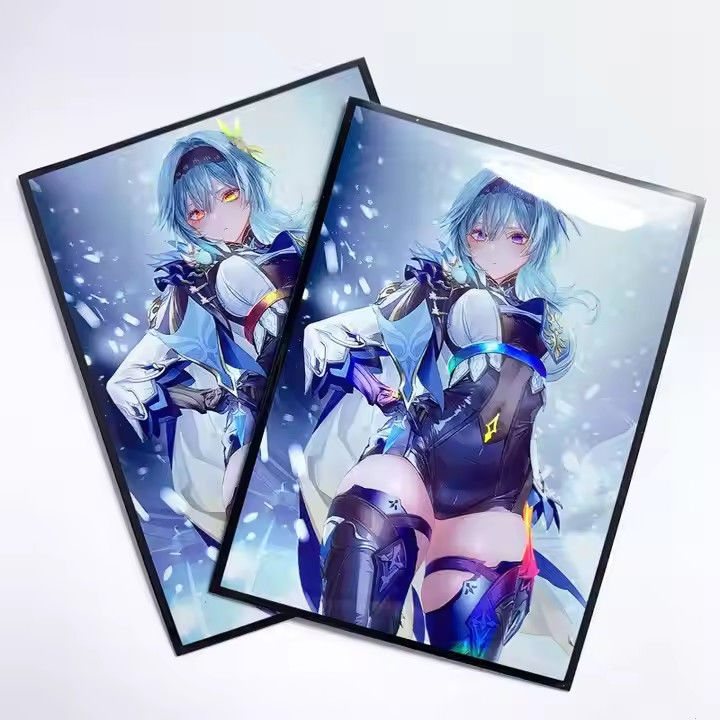 Seni Pencetakan Khusus Yugioh MTG TCG Holo Hologram Anime Kartu Trading Board Game Sleeves