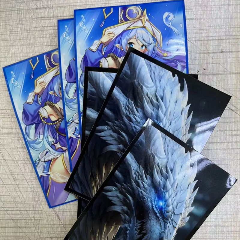60PCS Art Anime Card Sleeves PKM Shield Board Game Trading Cards Protective Sleeves Ukuran standar 67x92cm